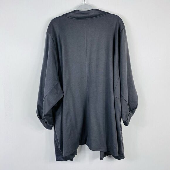 Torrid Plus Size 6X Knit Jersey Blazer Gray Business Work Career - Picture 2 of 6